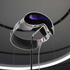 A image of the Apple Vision Pro mixed reality headset.