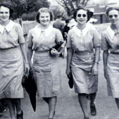 Four of the first UQ physiotherapy graduates in February 1941.