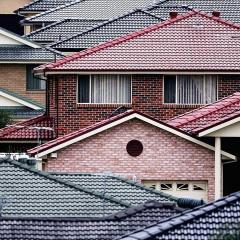 An image of house roofs in an Australian suburb