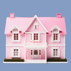 AI image of a small pink toy house