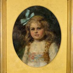 Frederick McCubbin, 'Portrait of little girl' c.1912-1913,oil on canvas image 46.7 x 57 cm. Collection of The University of Queensland, purchased 1953.