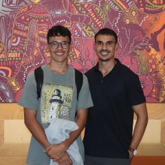 An image of brothers Injarra and Unngoorra Harbour, who are both set to study medicine at UQ.