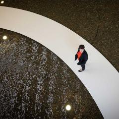 Ellie Buttrose in the Queensland Art Gallery Watermall.