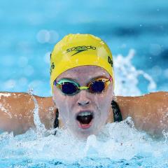 Lizzy Dekkers in action in the women's 200 metres butterfly final.