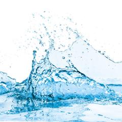 Pouring water, disrupting an existing water line.