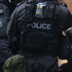 An image of armed police officers