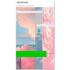 Image of a light pink and blue artwork