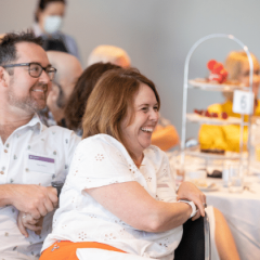 Two people having a high-tea