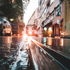 Image of a flooded road