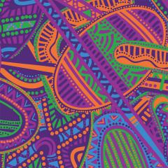 image features the Brisbane River pattern from A Guidance Through Time by Quandamooka artists, Casey Coolwell and Kyra Mancktelow.