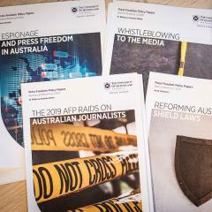 An image of UQ Press Freedom Policy Papers.