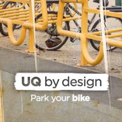 UQ by design 'park your bike' logo