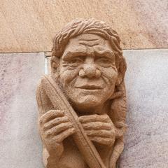 An image of the grotesque of Gairbau at UQ St Lucia.